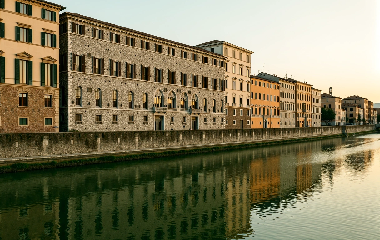 Professional studio location along the Lungarno Mediceo in Pisa